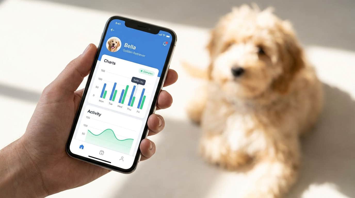 Mockup do app no smartphone